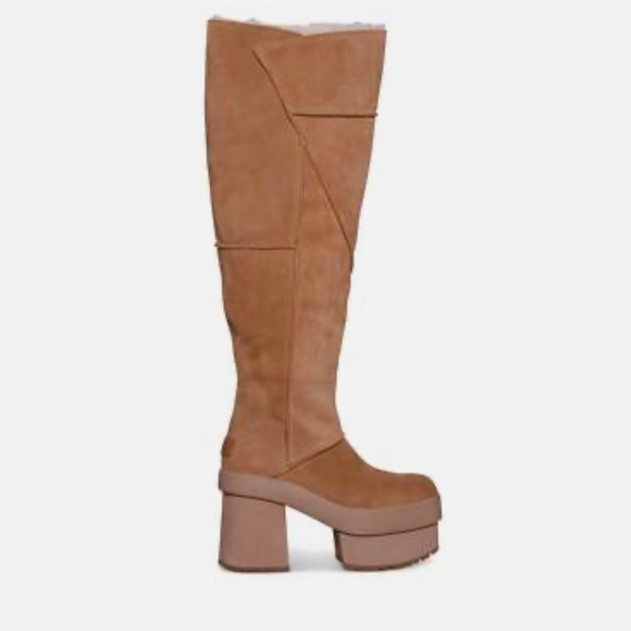 Ugg New Heights Platform Xtra Chestnut Boots - Picture 2 of 16